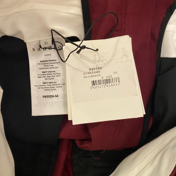 NWT Sandro Wide Leg Crop Pants Size FR36 or US small - Picture 8 of 11